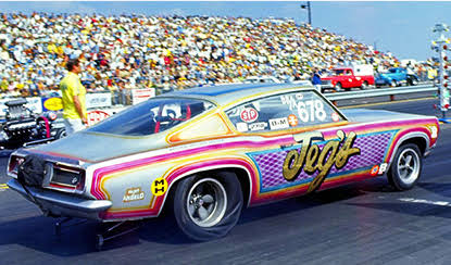 JEGS drag racing car at the track